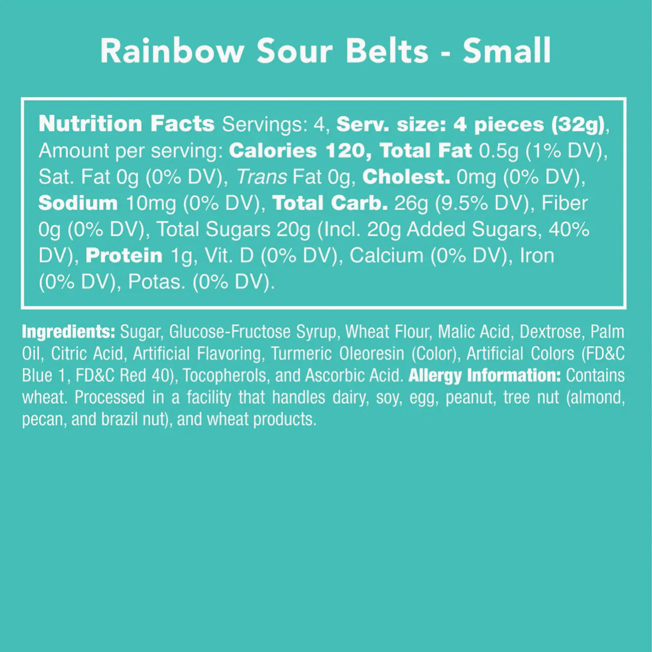 Rainbow sour bells 4.5oz