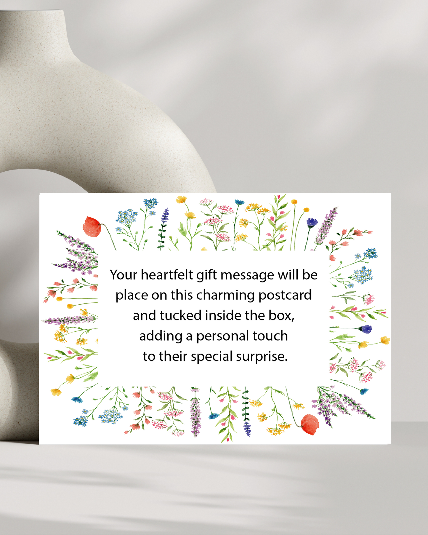 Postcard with your gift message