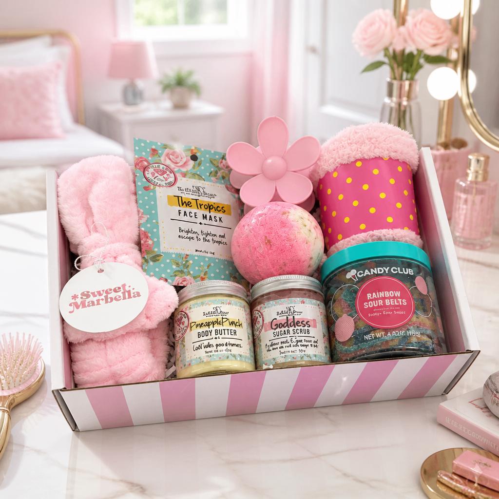 Birthday gift box for a tween girl / Gift basket for tween or teenage girl / spa gift box / Journal Kit for Girls Lockable / Diary Set