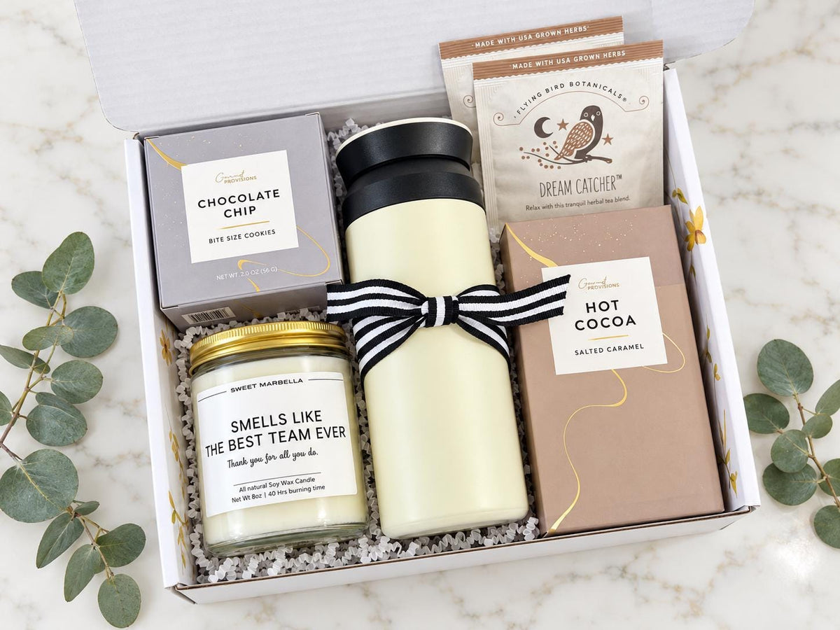 Employee Appreciation Christmas Gift Box • Smells Like the Best Team Ever Candle Gift • Thank You Team Gift • Corporate Gift for Coworkers