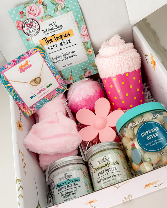 Tween birthday gift box - Teenager spa Gift basket for Girls