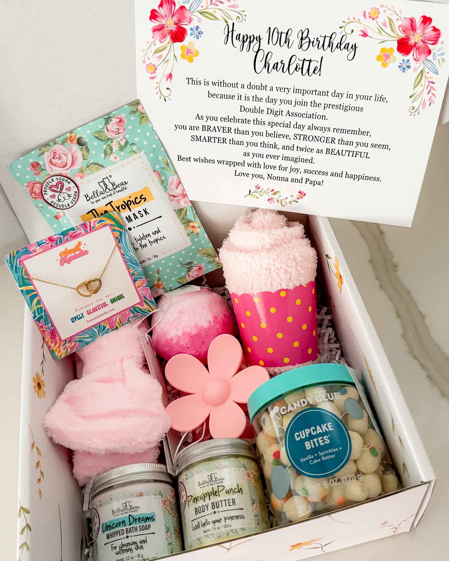 10th birthday gift box for a girl - spa Gift basket for Girls