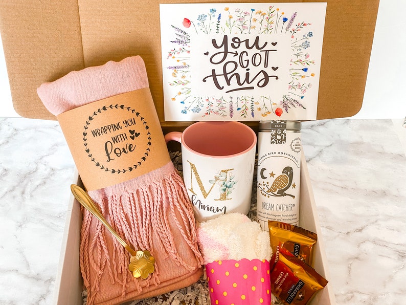 You got this gift box / tea & personalized mug gift set / Surgery or Cancer Care Package / Chemotherapy / Get Well Soon / thinking of you