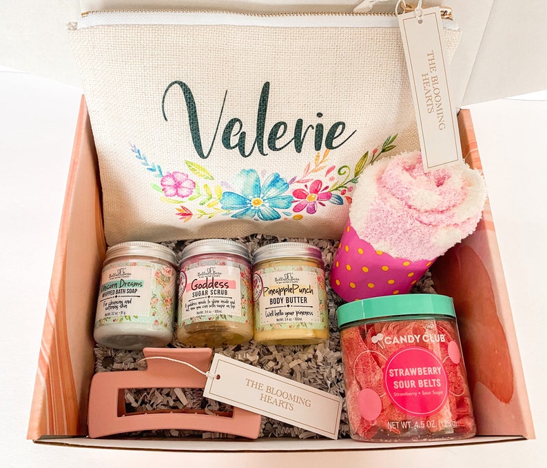 Teen or tween girl birthday gift personalized / Teenager gift basket Get well gift box / Spa gift for Friends Granddaughter niece daughter