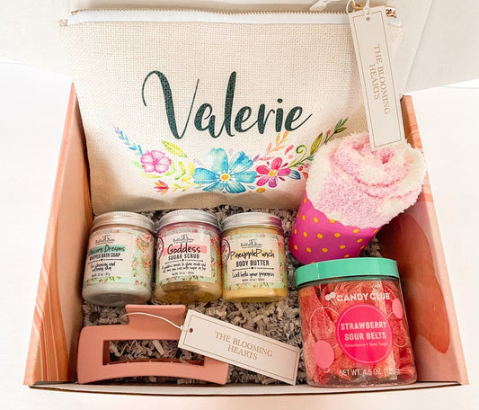 Teen or tween girl birthday gift personalized / Teenager gift basket Get well gift box / Spa gift for Friends Granddaughter niece daughter
