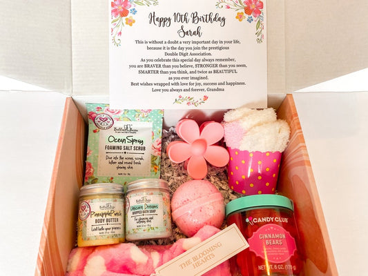 10th birthday gift box for a girl / Gift for 10-year-old / pamper spa gift box / birthday gift for daughter, niece, granddaughter turning 10