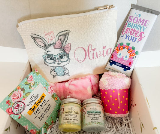 Easter Gift Box for Tween Girl / Personalized Easter Gift Basket / Easter spa Box for Teen Easter gift for a niece, daughter, granddaughter