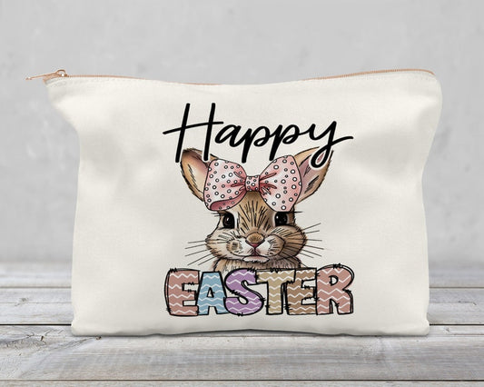 Easter makeup bag for girls / Easter Basket Stuffers / Bunny makeup bag / Tween Girl easter pouch / easter gifts teen girls