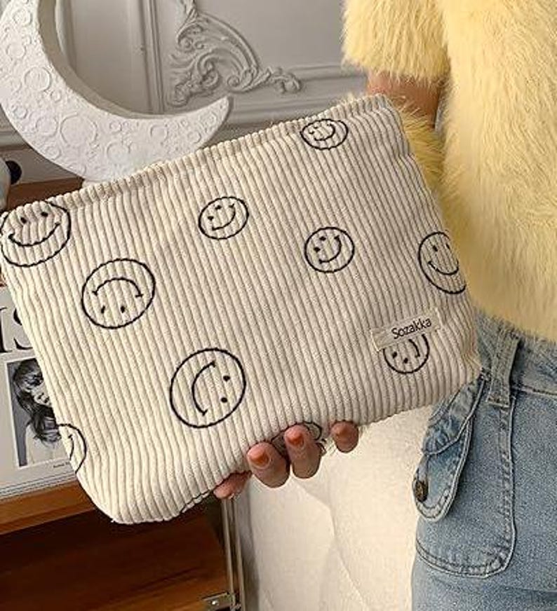 Corduroy Cosmetic Bag for girls / Teen or tween girl birthday gift box / Teenager gift basket / Spa gift for Granddaughter niece daughter