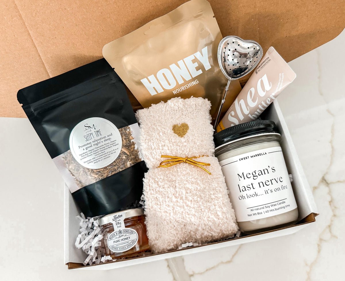 Personalized Last Nerve candle gift set - Funny Gift for Her, Mom funny Gift, BFF Gift - Funny Candle with blanket -  Birthday Gifts