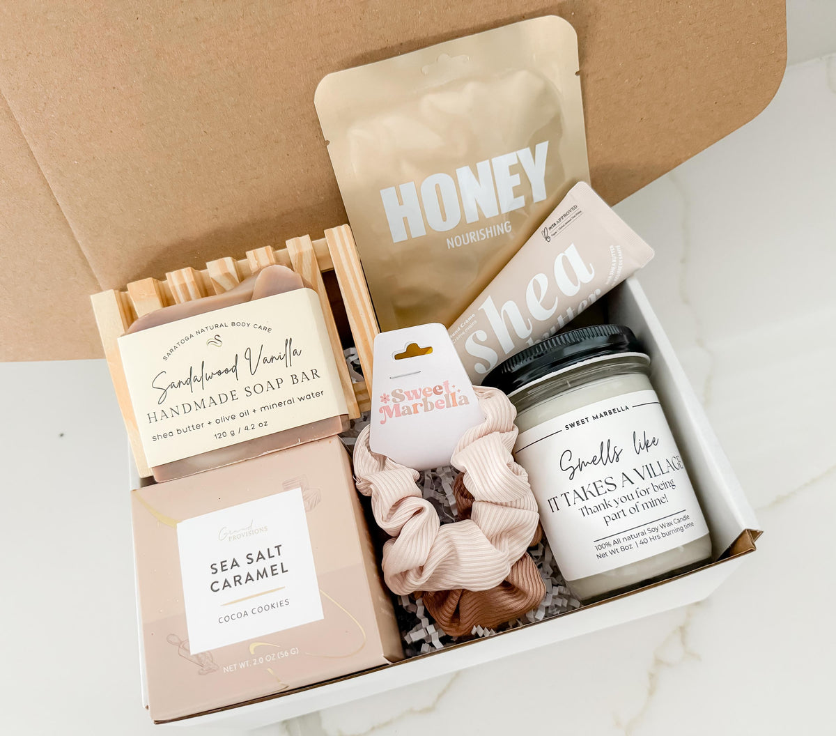It Takes a Village soy Candle & blanket Gift box - Thank You Candle - Apreciation gift set for teacher or Nanny - Daycare or preschool gifts