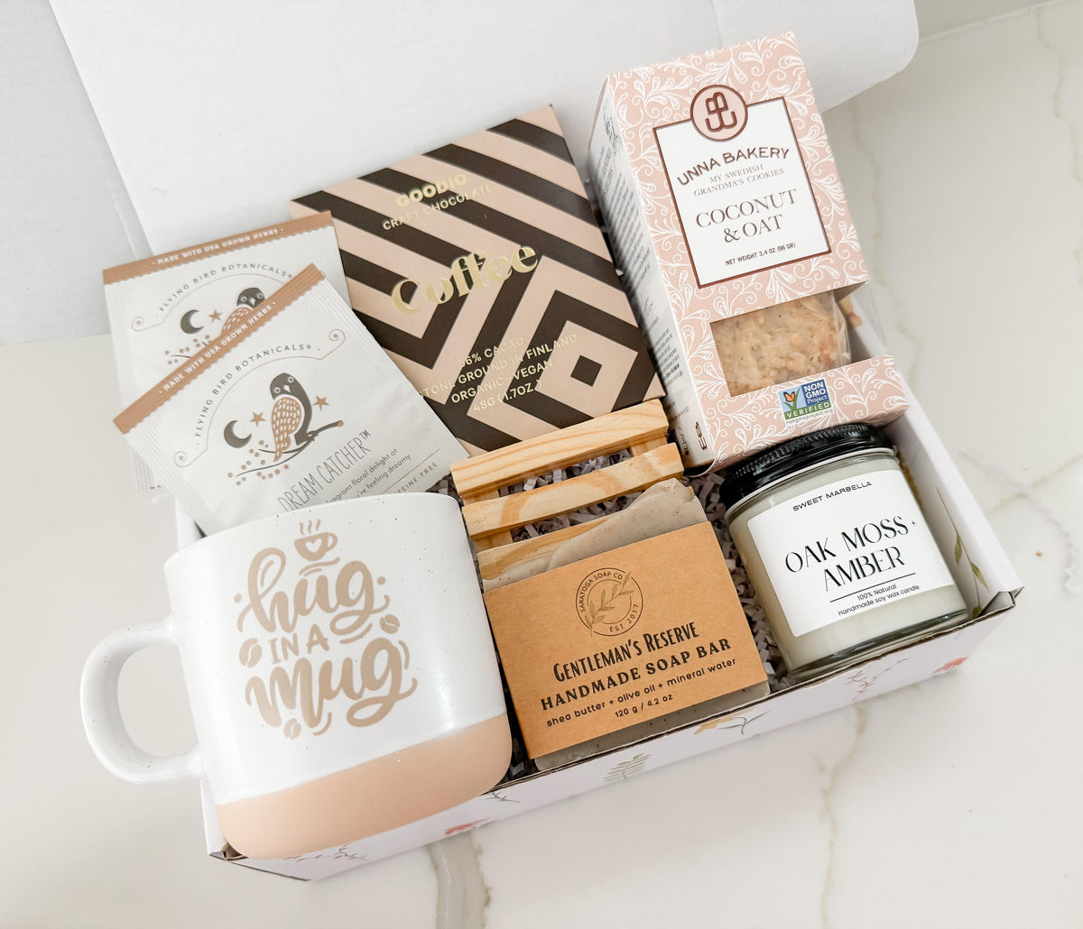 Hug In A Box Care Package with all natural soy candle Thinking Of You Gift / Self Care Gift Box / surgery recovery, Encouragement, Get Well