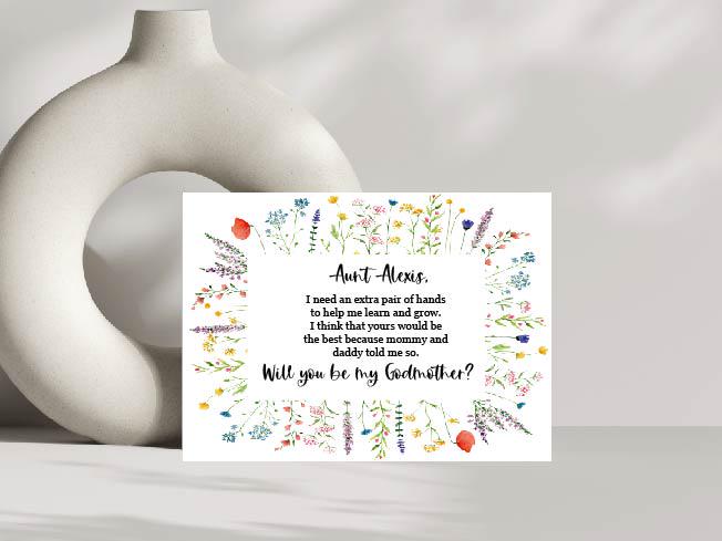 Will you be my Godmother Proposal gift Box - Personalized Gift For Godmom - Godmother Care Package Gift Set - tea gift basket