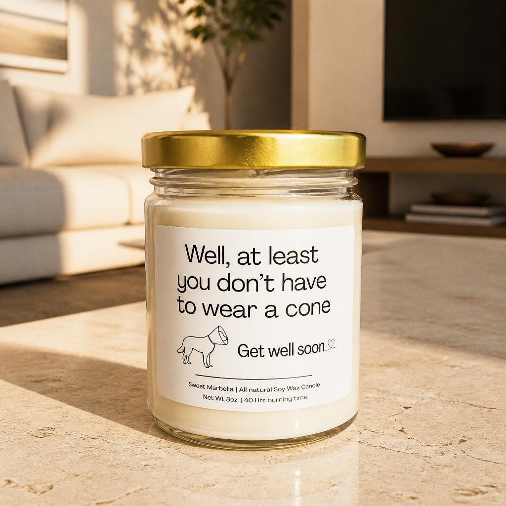 Funny Get Well Soon gift box - At Least You Don't Have to Wear a Cone - Post Surgery Gift - Feel Better - support care package