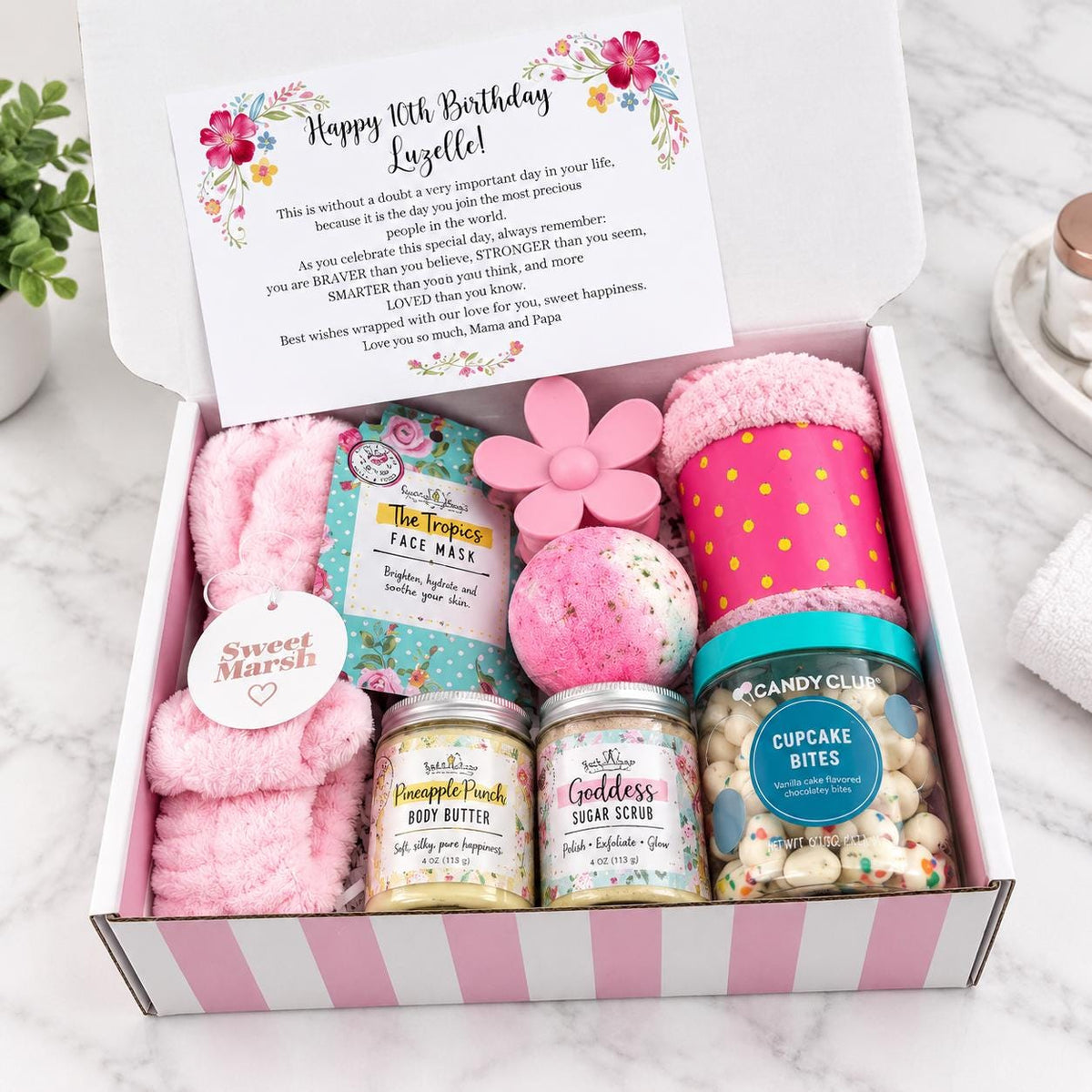 10th birthday gift box for a girl / Gift for 10-year-old / pamper spa gift box / birthday gift for daughter, niece, granddaughter turning 10