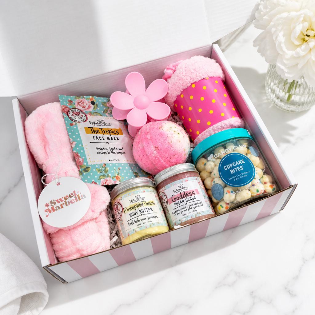 Birthday gift box for a tween girl / Gift basket for tween or teenage girl / spa gift box / Journal Kit for Girls Lockable / Diary Set