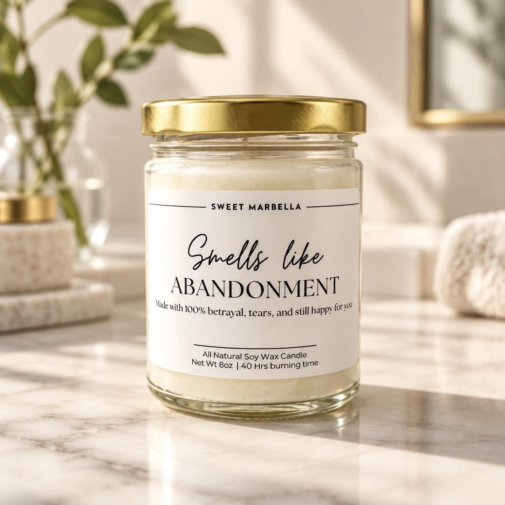 Coworker leaving gift box - Appreciation Gift for employee Going Away - Farewell Moving Away funny gift Smells Like Abandonment soy candle