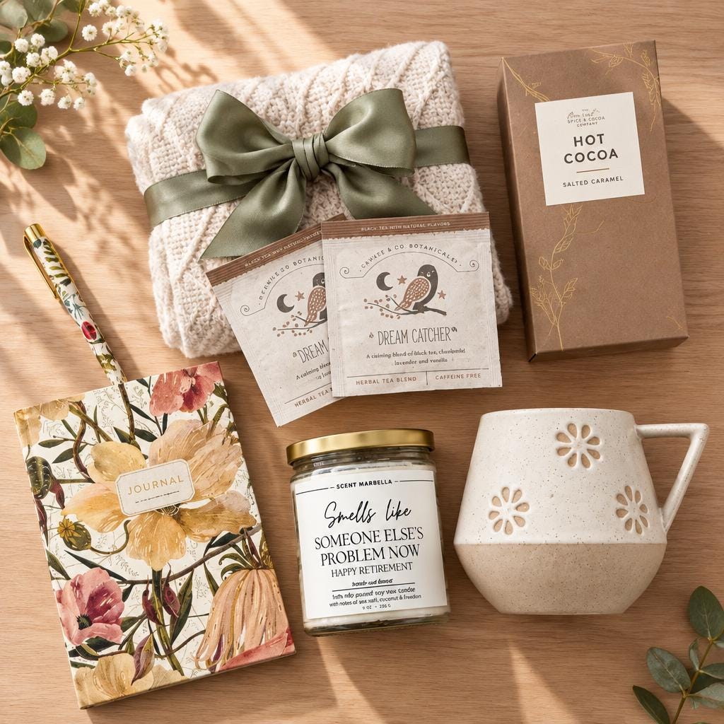 Retirement Gift box with blanket & soy Candle - Smells Like Someone Else's Problem Now - Happy Retirement Funny Gift İdea For Retiree Friend