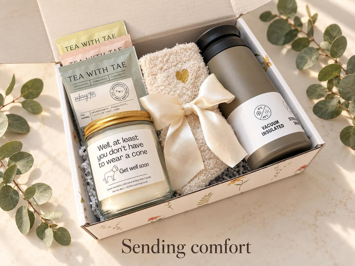 Funny Get Well Soon gift box - At Least You Don't Have to Wear a Cone ...