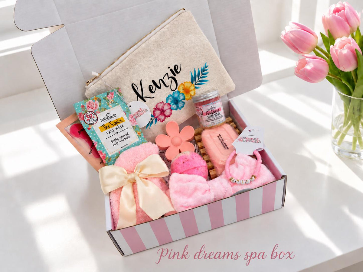 Personalized Tween girl gift box / Teenager birthday Gift basket for Girl / Preteen or teen encouragement spa gift / get well soon gift.