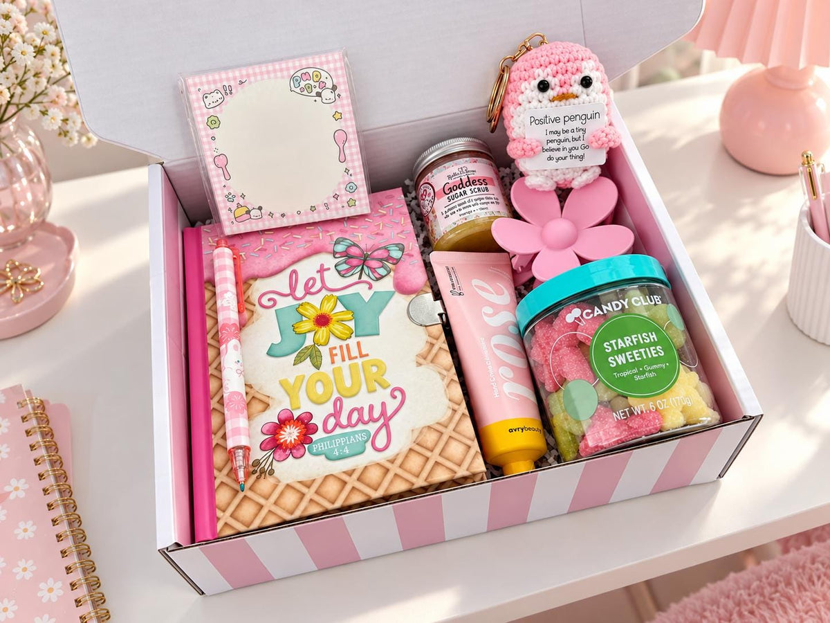 Birthday gift box for a tween girl / Gift basket for tween or teenage girl / spa gift box / Journal Kit for Girls Lockable / Diary Set